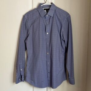 Banana Republic Men's Navy Gingham Shirt